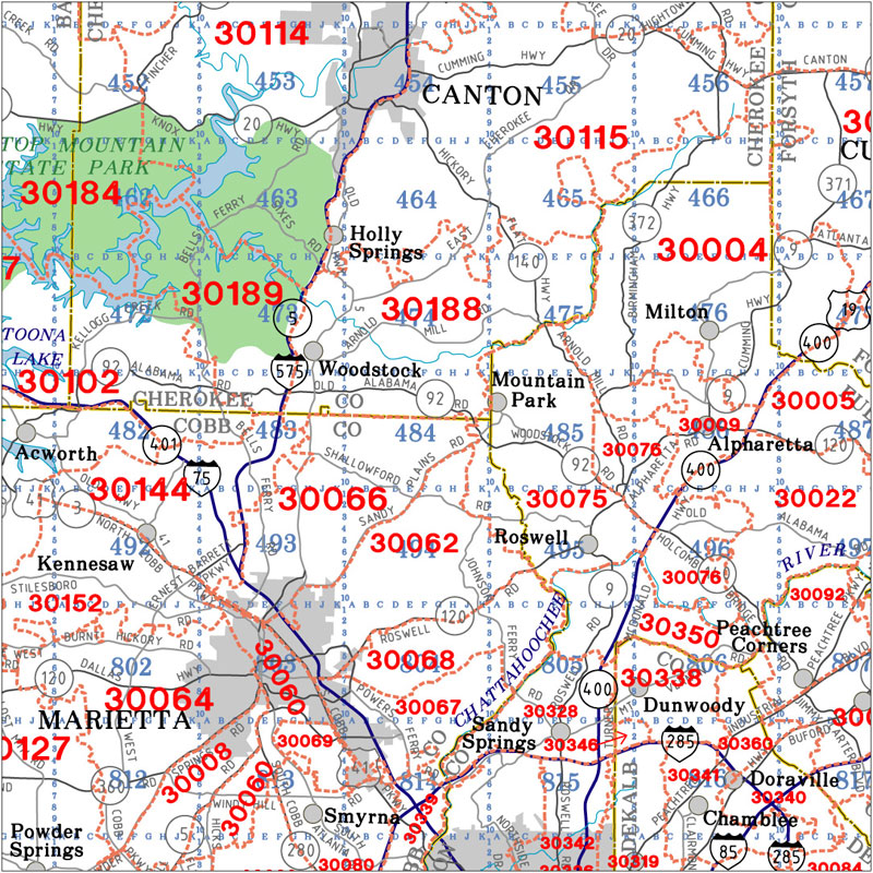 macon ga zip code map Georgia State Highway Zip Code Wall Map North Georgia Zip Code macon ga zip code map