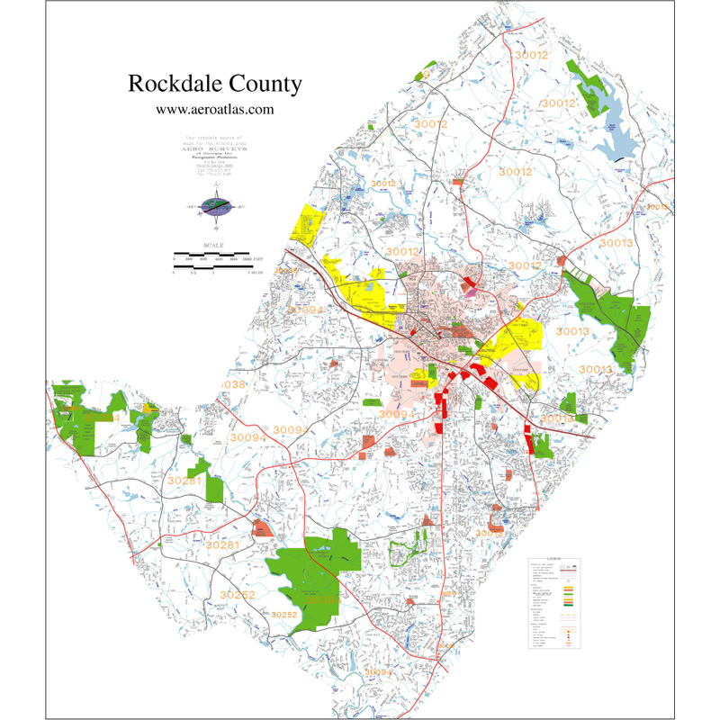 Map Of Rockdale County Ga Georgia County Wall Map - Rockdale County Georgia Wall Map