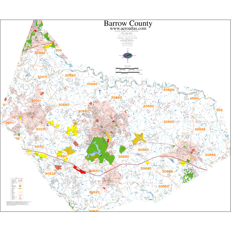 Atlanta Georgia Wall Map Samples Aero Surveys of Georgia